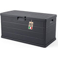 bigdean auflagenbox kissenbox klicksystem 340 liter deckel abschliessbar stabiler und ueberlappender deckel haelt feuchtigkeit fern