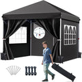 portal faltpavillon 3x3 mit seitenwaende pavillon pop up gazebo klappbar 1000mm wasserdicht stabil winterfest feuerfest upf50 festzelt mit gewichte 3 hoehen party