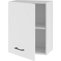haengendes kuechenregal mit tuer 45 cm kompakte oberschrank mit stauraum - einfach zu montieren - universalfront - robustes material - ideal fuer kleine und grosse kuechen weiss matt