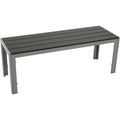 degamo gartenbank hockerbank sorano 2-sitzer 120cm gestell aluminium silbergrau sitzflaeche kunstholz dunkelgrau outdoor