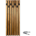 flexistyle kleiderhaken wand wandgarderobe garderobe holz eiche lamellen schwarz modular hoehe 98cm hauptmodul a 40cm